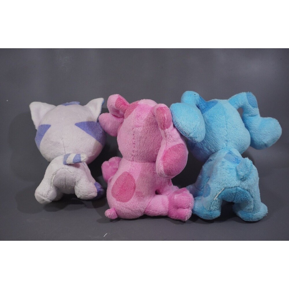 Blues Clues & You! Lot Plush Stuff Animal Dog 6” Blue, Magenta, and Periwinkle - Picture 4 of 4